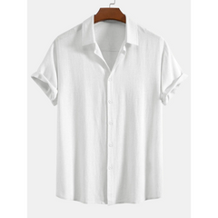 Linen Rayon Shirt & Stripe Pants Set | 2-Piece Smart Casual Outfit