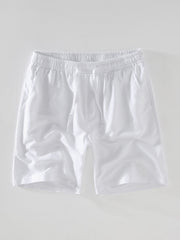 Striped Mesh Cuban Shirt & Linen Drawstring Shorts - 2 Piece Summer Outfit