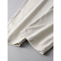 Diamond Texture Cuban Shirt & Linen Pants Set | Smart Casual