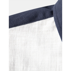 Linen Look Contrast Button Shirt & Pants Set | Smart Casual Outfit