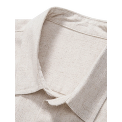 Linen Rayon Shirt & Stripe Pants Set | 2-Piece Smart Casual Outfit