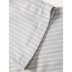 Linen Rayon Shirt & Stripe Pants Set | 2-Piece Smart Casual Outfit