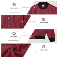 Suede-Blend Stand Collar Jacket – Sporty Casual Button-Up Coat