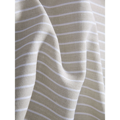 Linen Rayon Shirt & Stripe Pants Set | 2-Piece Smart Casual Outfit