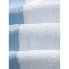 Patchwork Cotton Bowling Shirt & Linen Pants Set | Smart Casual Outfit