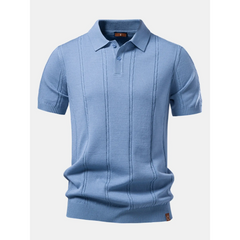 Twist Knit Polo & Slim Fit Trousers Set | Smart Casual Outfit