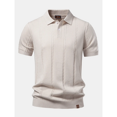 Twist Knit Polo & Slim Fit Trousers Set | Smart Casual Outfit