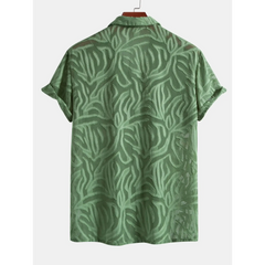 Green Cuban shirt back view