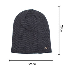 Slouchy knit beanie measurements, 25 cm wide and 28 cm tall