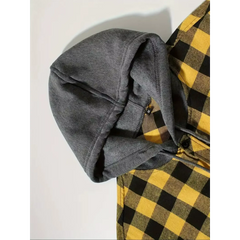 Plaid Hooded Sweatshirt – Casual Zip-Up Hoodie Jacket