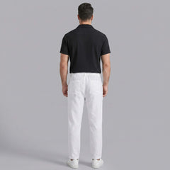 Waffle Button Up Shirt & Straight Leg Linen Pants - 2 Piece Summer Outfit
