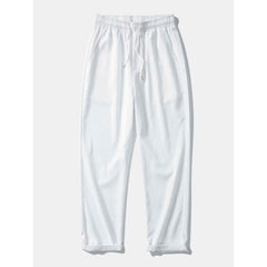 White pants on a light gray background