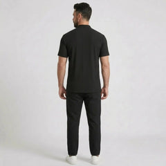 Waffle Button-Up Shirt & Linen Pants Set | Smart Casual Outfit