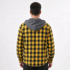 Plaid Hooded Sweatshirt – Casual Zip-Up Hoodie Jacket