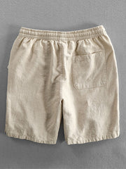 Textured Cuban Shirt & Linen Cotton Drawstring Shorts - 2 Piece Summer Outfit