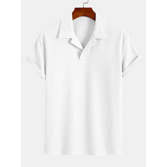 Ribbed Polo & Ribbed Pants Set – Smart Casual Outfit