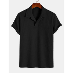 Ribbed Polo & Ribbed Pants Set – Smart Casual Outfit