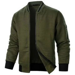 Quilted Zip-Up Baseball Jacket | Stand Collar Casual Streetwear Jacket