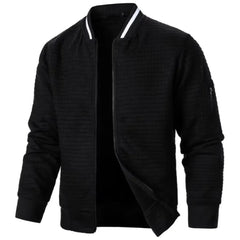 Quilted Zip-Up Baseball Jacket | Stand Collar Casual Streetwear Jacket