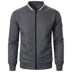 Quilted Zip-Up Baseball Jacket | Stand Collar Casual Streetwear Jacket