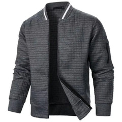 Quilted Zip-Up Baseball Jacket | Stand Collar Casual Streetwear Jacket