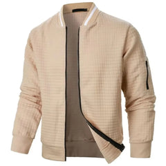Quilted Zip-Up Baseball Jacket | Stand Collar Casual Streetwear Jacket