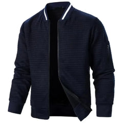 Quilted Zip-Up Baseball Jacket | Stand Collar Casual Streetwear Jacket