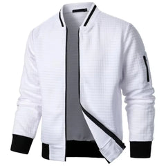 Quilted Zip-Up Baseball Jacket | Stand Collar Casual Streetwear Jacket
