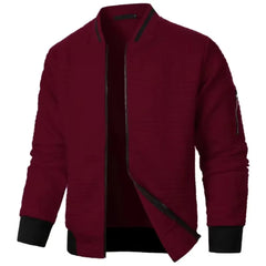 Quilted Zip-Up Baseball Jacket | Stand Collar Casual Streetwear Jacket