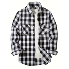Plaid Flannel Shirt – High Street Casual Long Sleeve Top