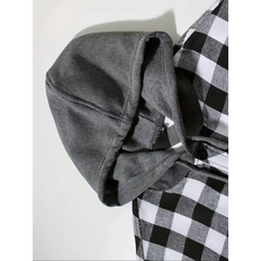 Plaid Hooded Sweatshirt – Casual Zip-Up Hoodie Jacket