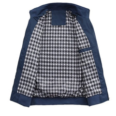 Solid Bomber Jacket | Stand Collar Zip-Up Casual Jacket