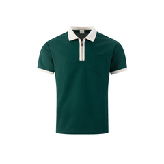 Men's Color Block Waffle Polo Shirt | Slim Fit Short Sleeve Polo