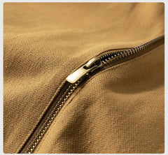 Spring And Autumn Contrast Color Lapels Workwear Jacket in Light Green