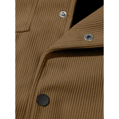 Corduroy Single-Breasted Lapel Jacket | Retro Casual Outerwear