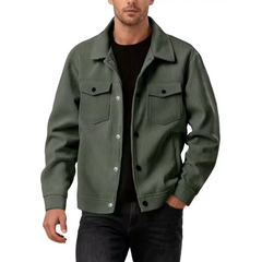 Corduroy Single-Breasted Lapel Jacket | Retro Casual Outerwear