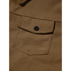Corduroy Single-Breasted Lapel Jacket | Retro Casual Outerwear
