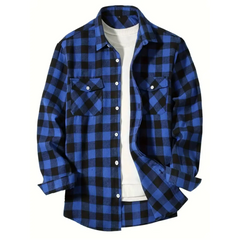 Plaid Flannel Shirt – High Street Casual Long Sleeve Top