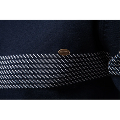 Half-Collar Zip-Up Sweater – Slim Fit Cotton Pullover Top