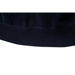 Half-Collar Zip-Up Sweater – Slim Fit Cotton Pullover Top