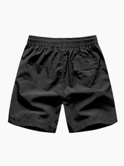 Line Print Button Up Shirt & Swim Shorts Set - Summer 2 Piece Outfit
