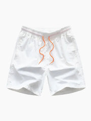 Line Print Button Up Shirt & Swim Shorts Set - Summer 2 Piece Outfit
