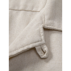 Linen Cuban Collar Shirt & Slim Fit Tapered Trousers Set - 2 Piece Smart Casual Outfit