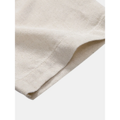 Linen Cuban Collar Shirt & Slim Fit Tapered Trousers Set - 2 Piece Smart Casual Outfit