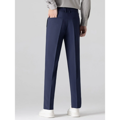 Linen Look Stand Collar Shirt & Slim Fit Tapered Trousers - 2 Piece Summer Outfit