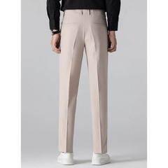 Linen Look Stand Collar Shirt & Slim Fit Tapered Trousers - 2 Piece Summer Outfit