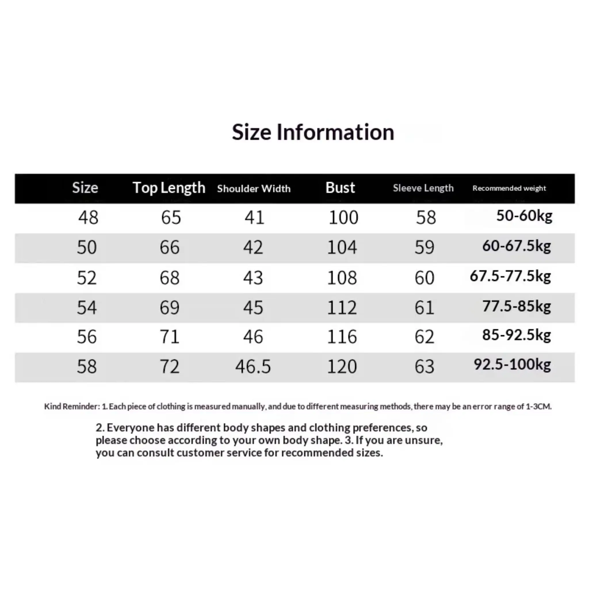Argyle V-neck sweater size chart with chest, length and shoulder measurements