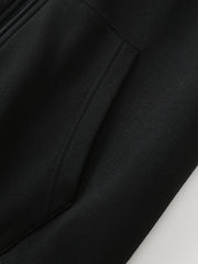 Black hoodie body fabric, close-up