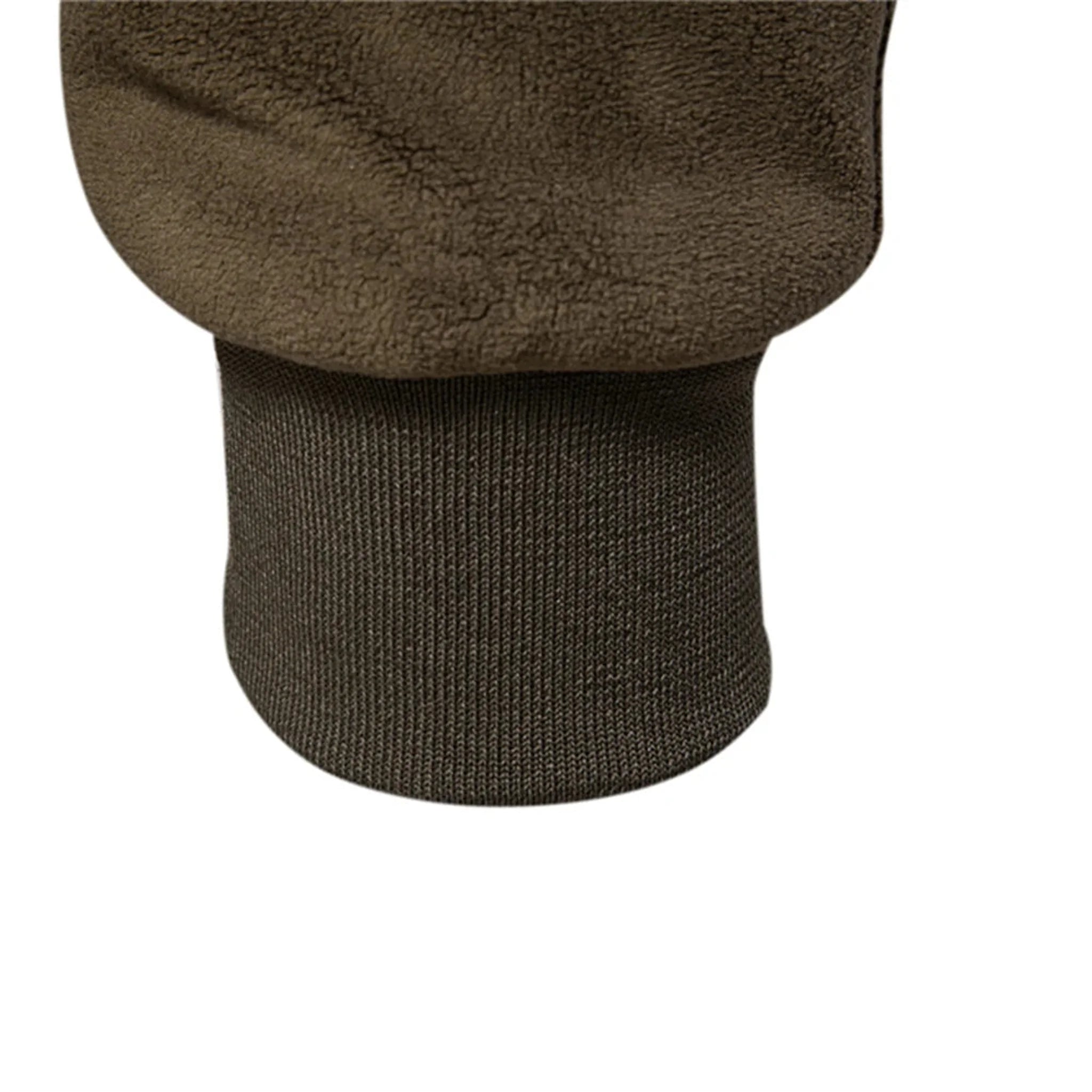 Quilted bomber jacket ribbed cuff, close-up