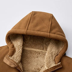 Close-up of the plush sherpa-lined hood